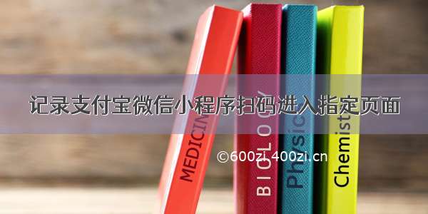 记录支付宝微信小程序扫码进入指定页面