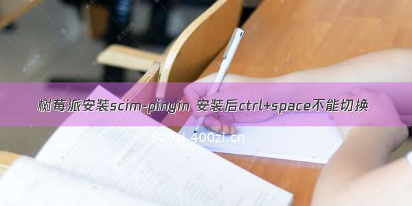 树莓派安装scim-pinyin 安装后ctrl+space不能切换