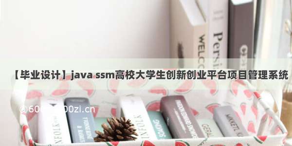 【毕业设计】java ssm高校大学生创新创业平台项目管理系统