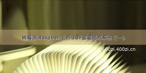 树莓派 Raspberry Pi 3B+安装官方系统（一）