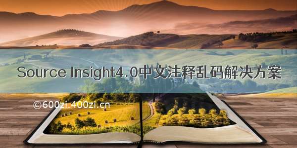 Source Insight4.0中文注释乱码解决方案