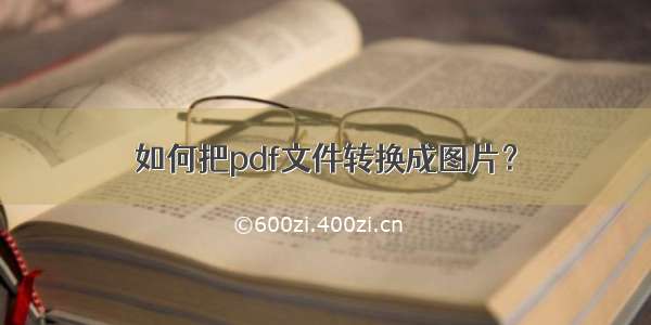 如何把pdf文件转换成图片？