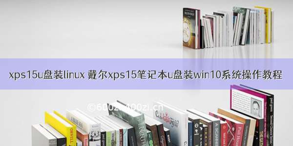 xps15u盘装linux 戴尔xps15笔记本u盘装win10系统操作教程