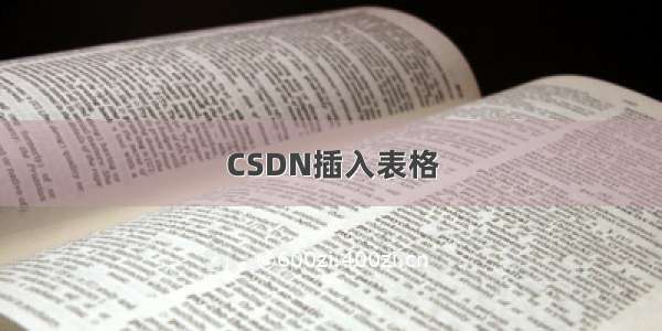 CSDN插入表格