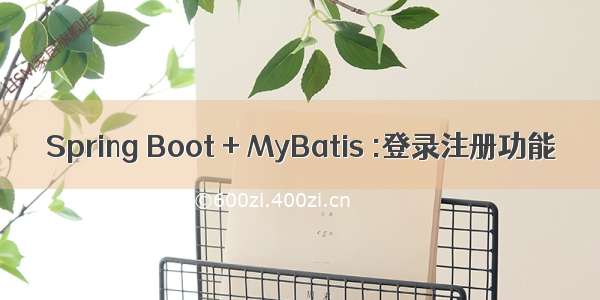 Spring Boot + MyBatis :登录注册功能