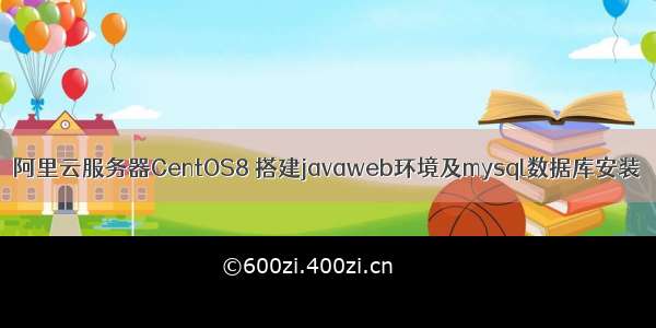 阿里云服务器CentOS8 搭建javaweb环境及mysql数据库安装