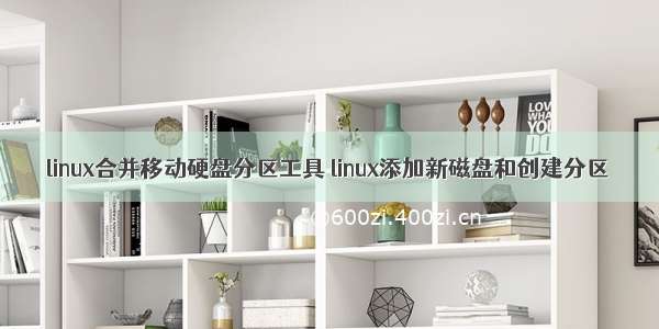 linux合并移动硬盘分区工具 linux添加新磁盘和创建分区