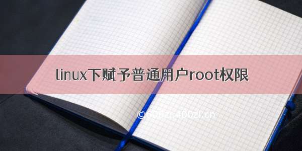 linux下赋予普通用户root权限