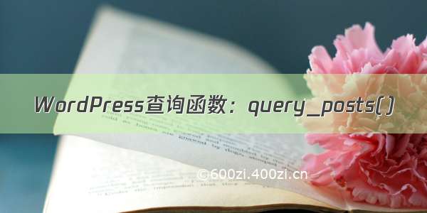 WordPress查询函数：query_posts()