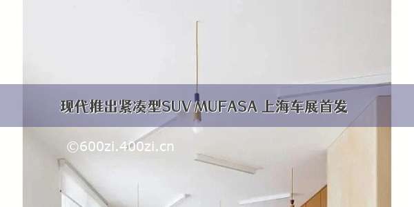 现代推出紧凑型SUV MUFASA 上海车展首发