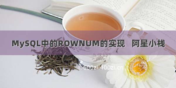 MySQL中的ROWNUM的实现   阿星小栈