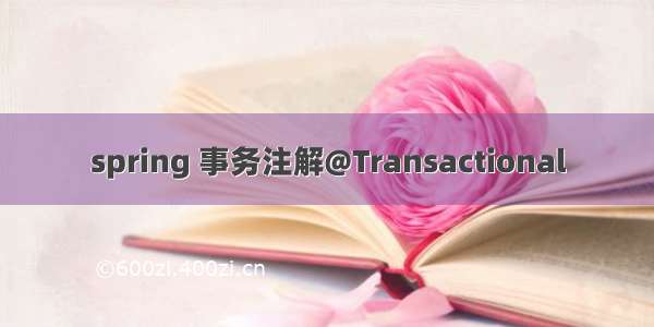 spring 事务注解@Transactional