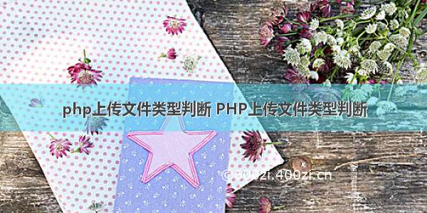 php上传文件类型判断 PHP上传文件类型判断