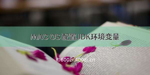 MAC OS 配置JDK环境变量