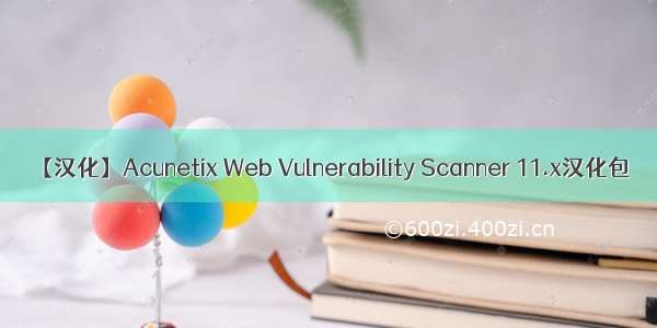 【汉化】Acunetix Web Vulnerability Scanner 11.x汉化包