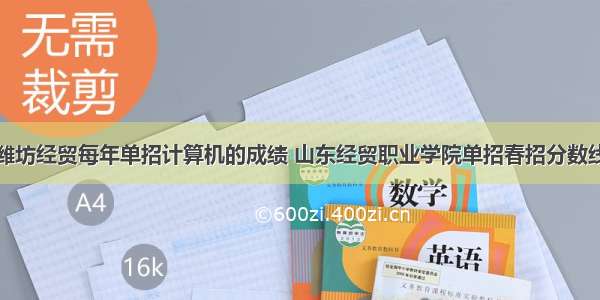 潍坊经贸每年单招计算机的成绩 山东经贸职业学院单招春招分数线