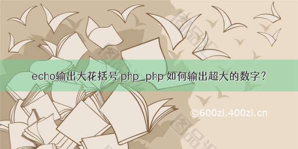echo输出大花括号 php_php 如何输出超大的数字？