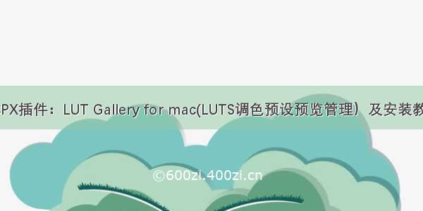 FCPX插件：LUT Gallery for mac(LUTS调色预设预览管理）及安装教程