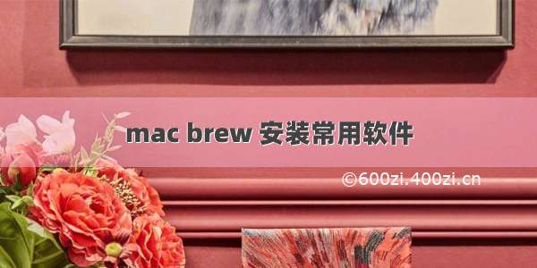 mac brew 安装常用软件