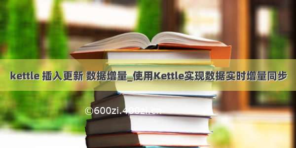 kettle 插入更新 数据增量_使用Kettle实现数据实时增量同步