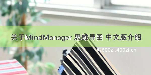 关于MindManager 思维导图 中文版介绍