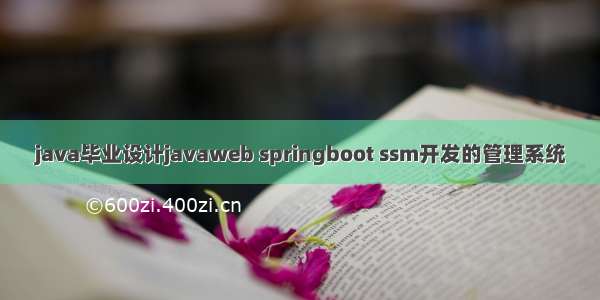 java毕业设计javaweb springboot ssm开发的管理系统