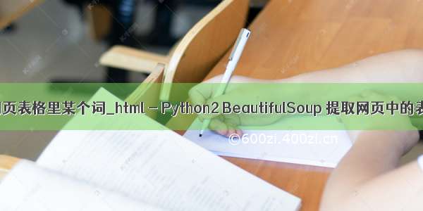 python bs4 提取网页表格里某个词_html - Python2 BeautifulSoup 提取网页中的表格数据及连接...