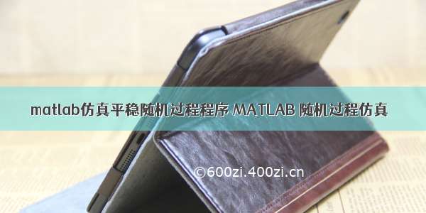 matlab仿真平稳随机过程程序 MATLAB 随机过程仿真