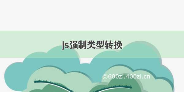 js强制类型转换