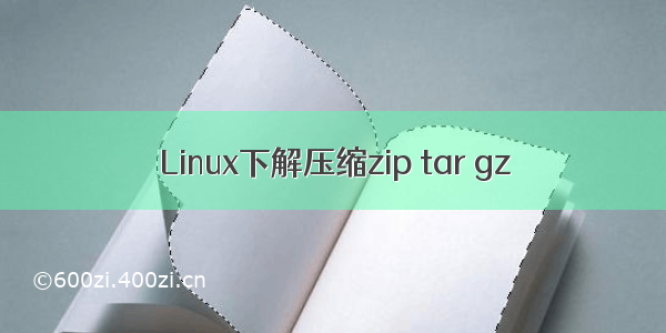 Linux下解压缩zip tar gz