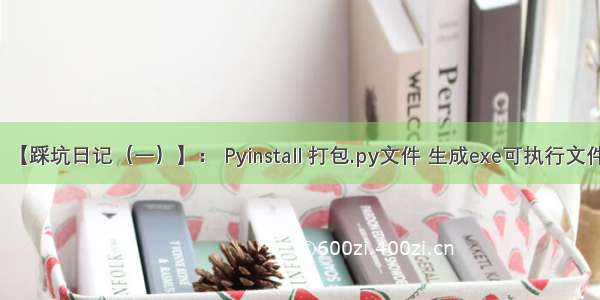 【踩坑日记（一）】： Pyinstall 打包.py文件 生成exe可执行文件