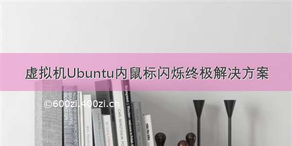 虚拟机Ubuntu内鼠标闪烁终极解决方案