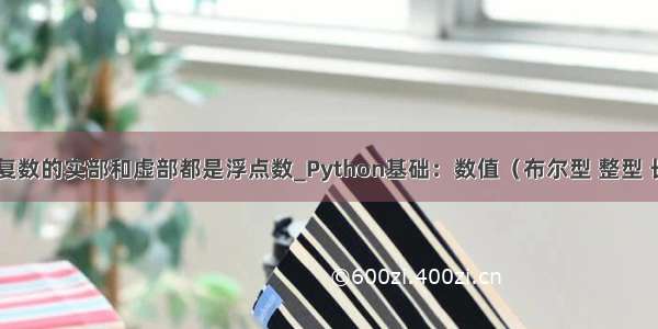 python中复数的实部和虚部都是浮点数_Python基础：数值（布尔型 整型 长整型 浮点