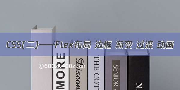 CSS(二)——Flex布局 边框 渐变 过渡 动画