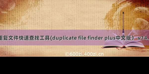 重复文件快速查找工具(duplicate file finder plus中文版） v14.0