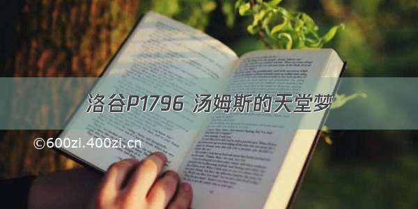 洛谷P1796 汤姆斯的天堂梦