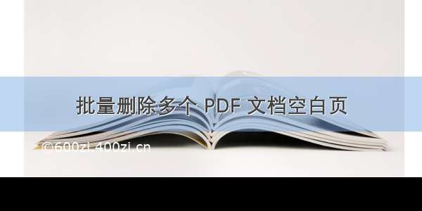 批量删除多个 PDF 文档空白页