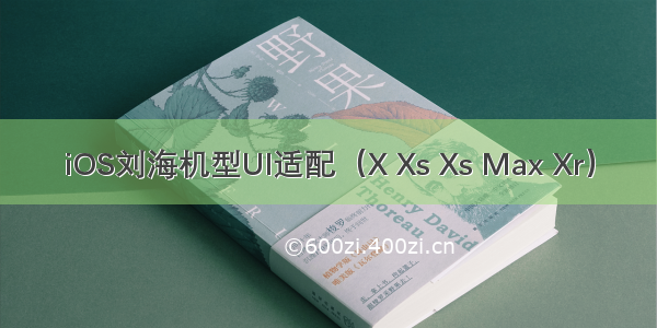 iOS刘海机型UI适配（X Xs Xs Max Xr）