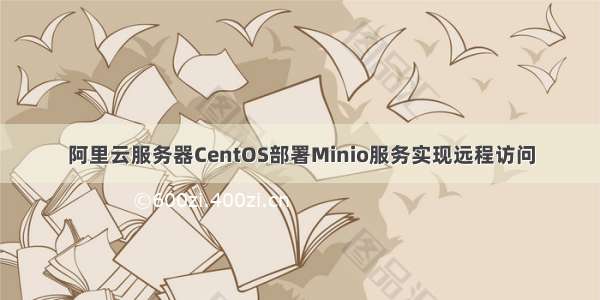 阿里云服务器CentOS部署Minio服务实现远程访问