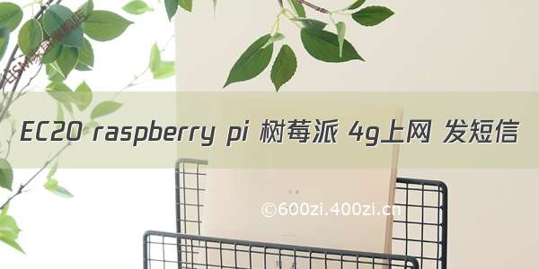 EC20 raspberry pi 树莓派 4g上网 发短信