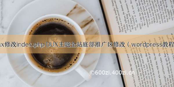 dux修改index.php DUX主题全站底部推广区修改（wordpress教程）