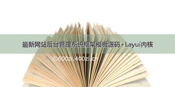 最新网站后台管理系统框架模板源码+Layui内核