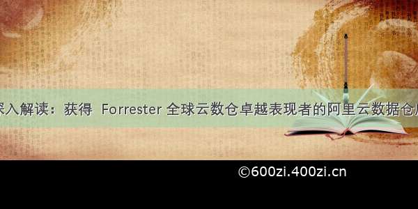 深入解读：获得  Forrester 全球云数仓卓越表现者的阿里云数据仓库