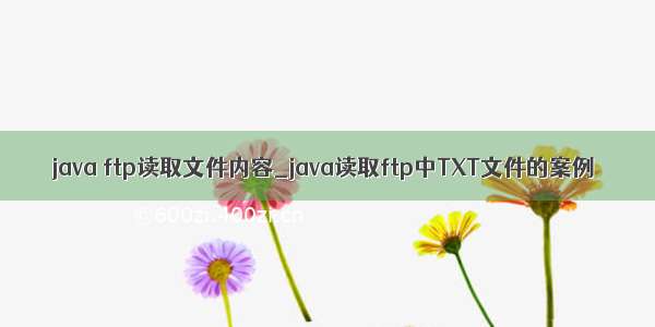 java ftp读取文件内容_java读取ftp中TXT文件的案例