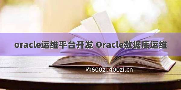 oracle运维平台开发 Oracle数据库运维