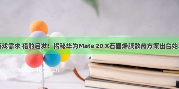 游戏需求 猎豹启发！揭秘华为Mate 20 X石墨烯膜散热方案出台始末