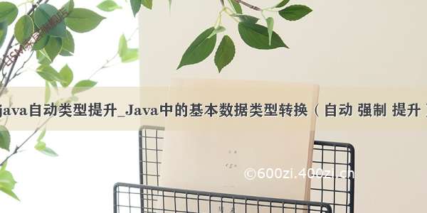 java自动类型提升_Java中的基本数据类型转换（自动 强制 提升）