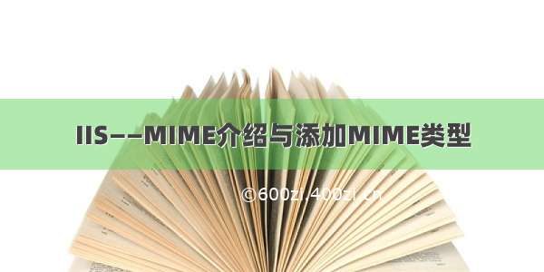 IIS——MIME介绍与添加MIME类型
