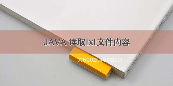 JAVA 读取txt文件内容