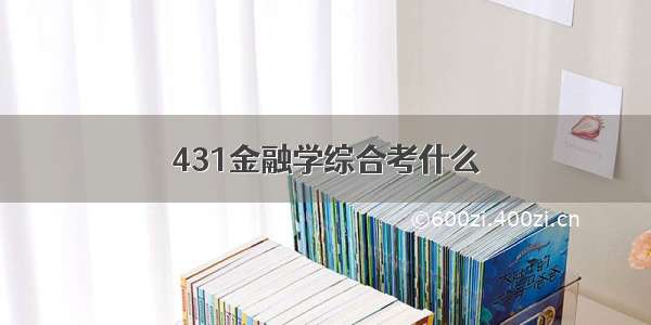 431金融学综合考什么